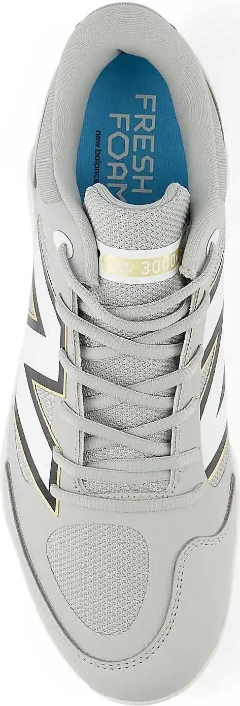 New Balance 3000v7 Fresh Foam x Molded Cleats - Raincloud White