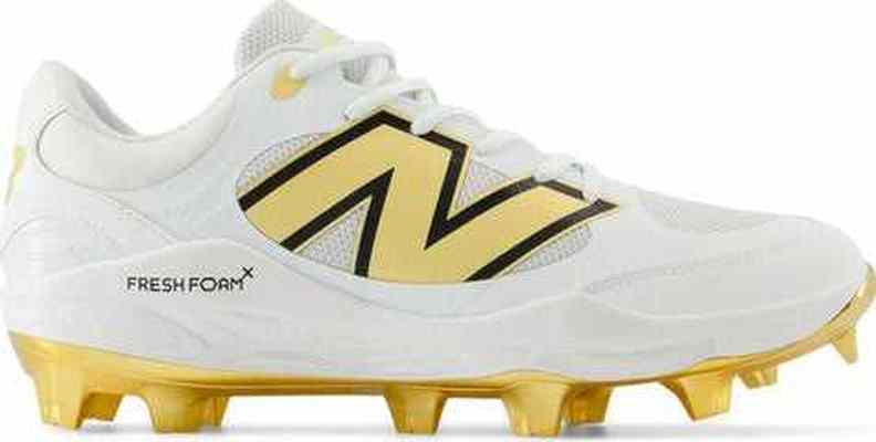 New Balance 3000v7 Fresh Foam x Molded Cleats - White Gold