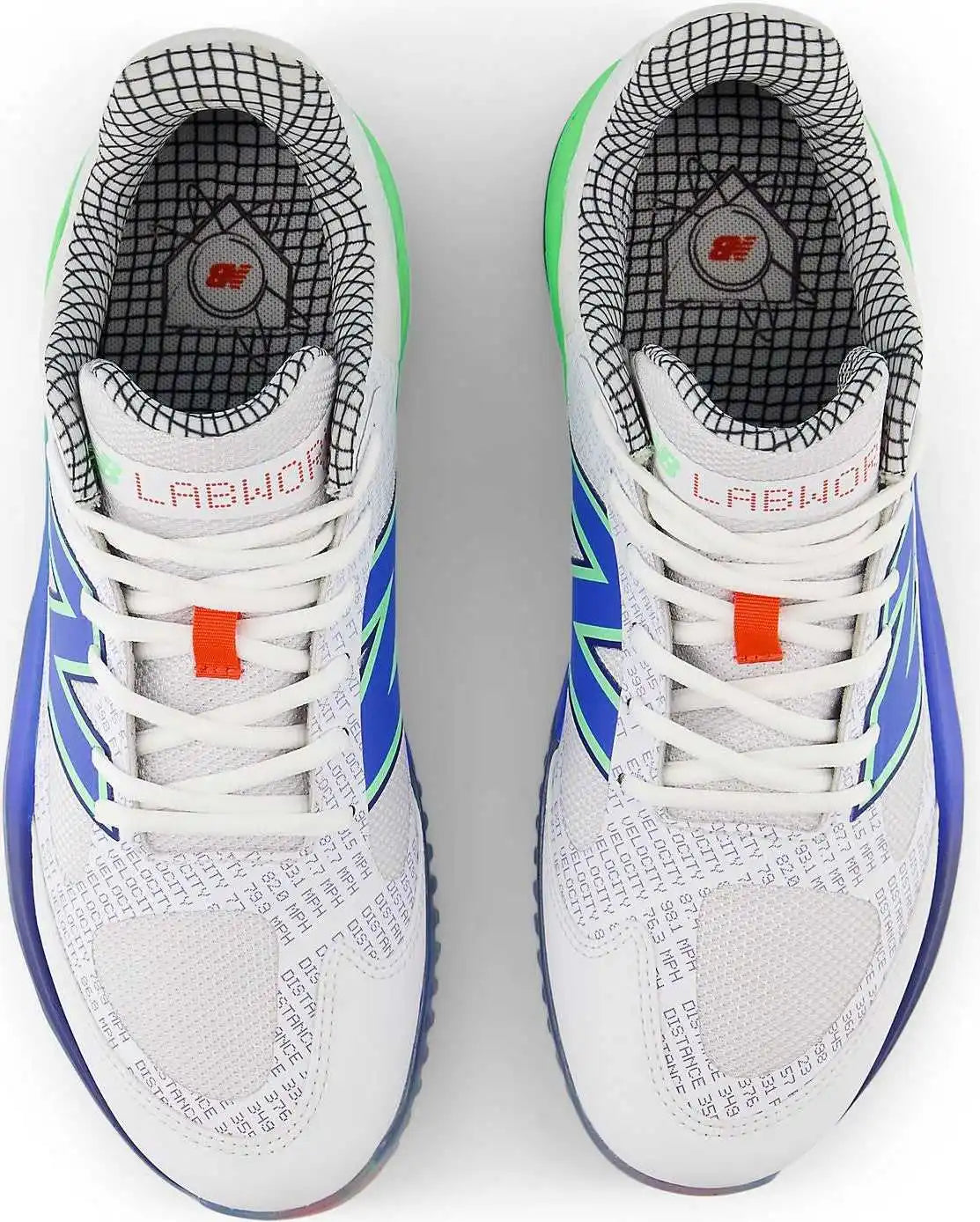 New Balance 3000v7 Turf-trainer Lab Work Shoe - White Electric Jade Bright Lapis