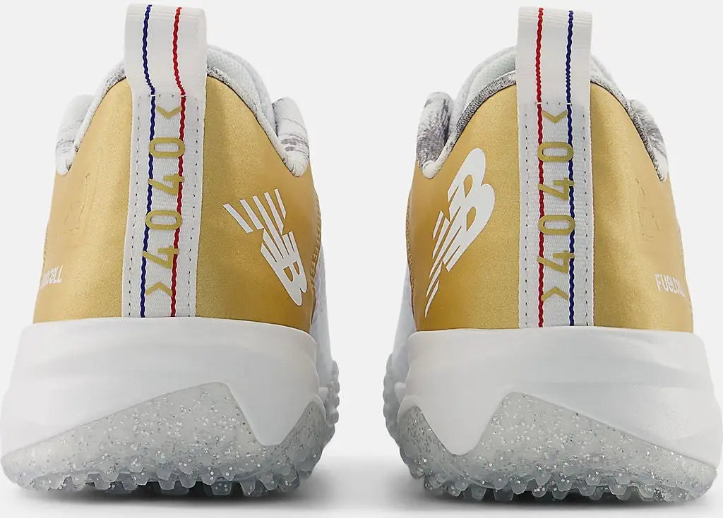 New Balance 4040v8 Fresh Foam Turf Baseball Shoe - Silver White Gold