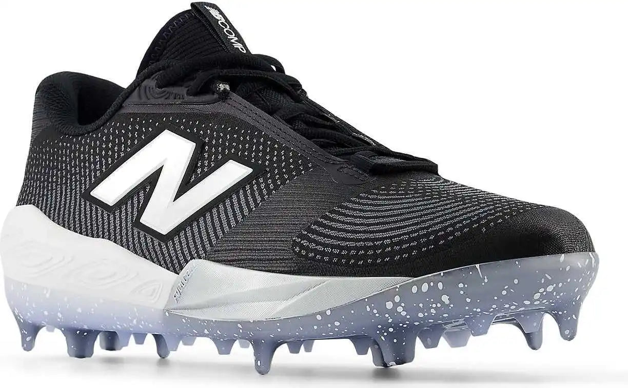 New Balance Fuelcell Compv4 Molded Baseball Cleat - Black White