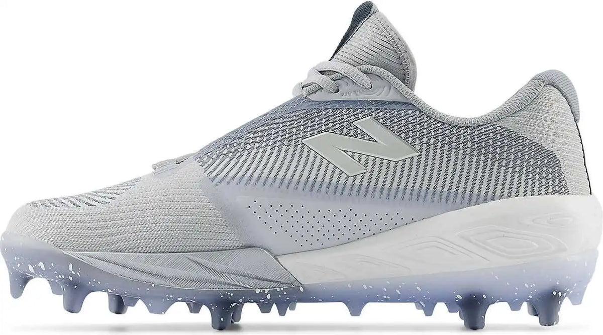 New Balance Fuelcell Compv4 Molded Baseball Cleat - Team Away Gray White
