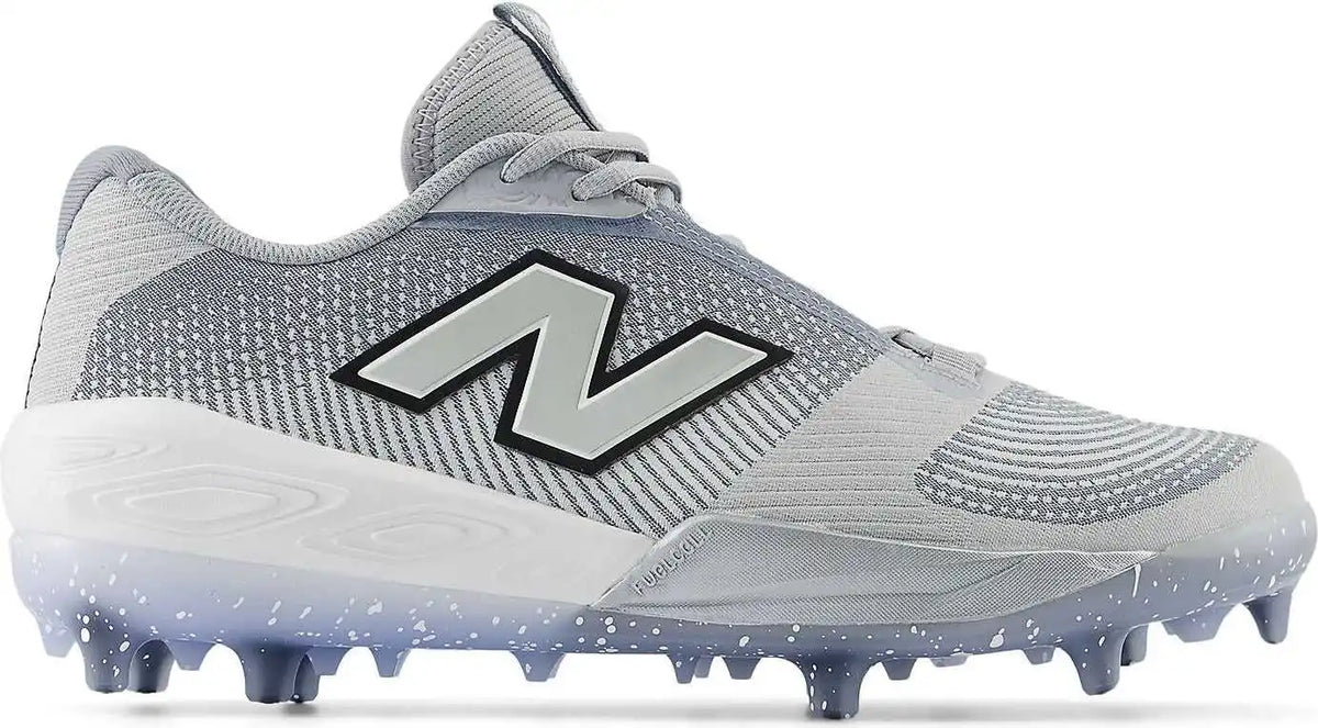 New Balance Fuelcell Compv4 Molded Baseball Cleat - Team Away Gray White