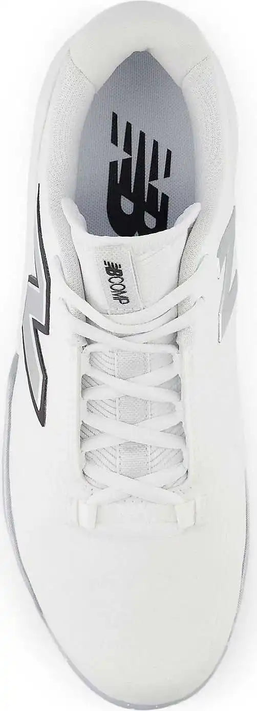 New Balance Fuelcell Compv4 Molded Baseball Cleat - White Silver