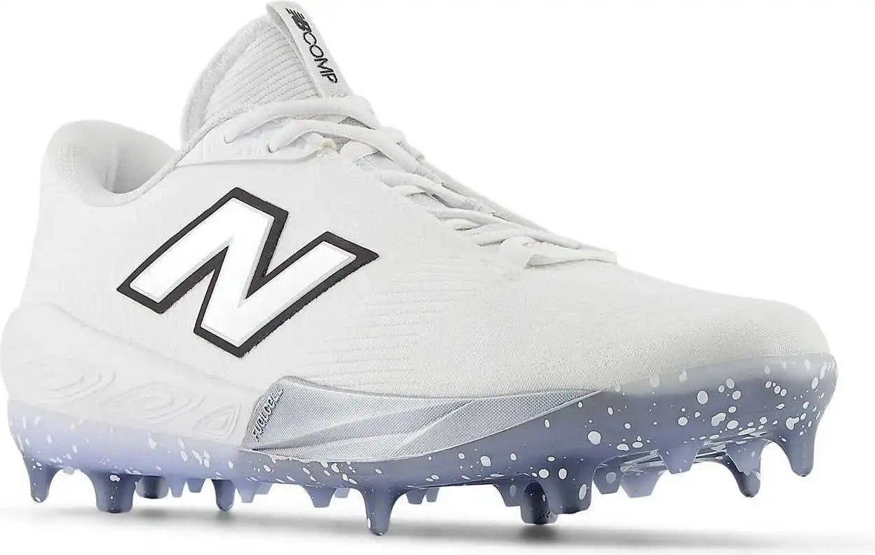 New Balance Fuelcell Compv4 Molded Baseball Cleat - White Silver
