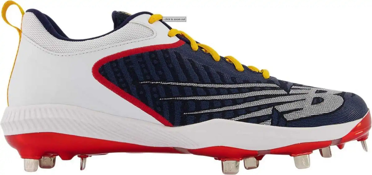 New Balance Fuelcell L4040v6 Acuna Metal Cleat Limited Edition - White Red Black Gold