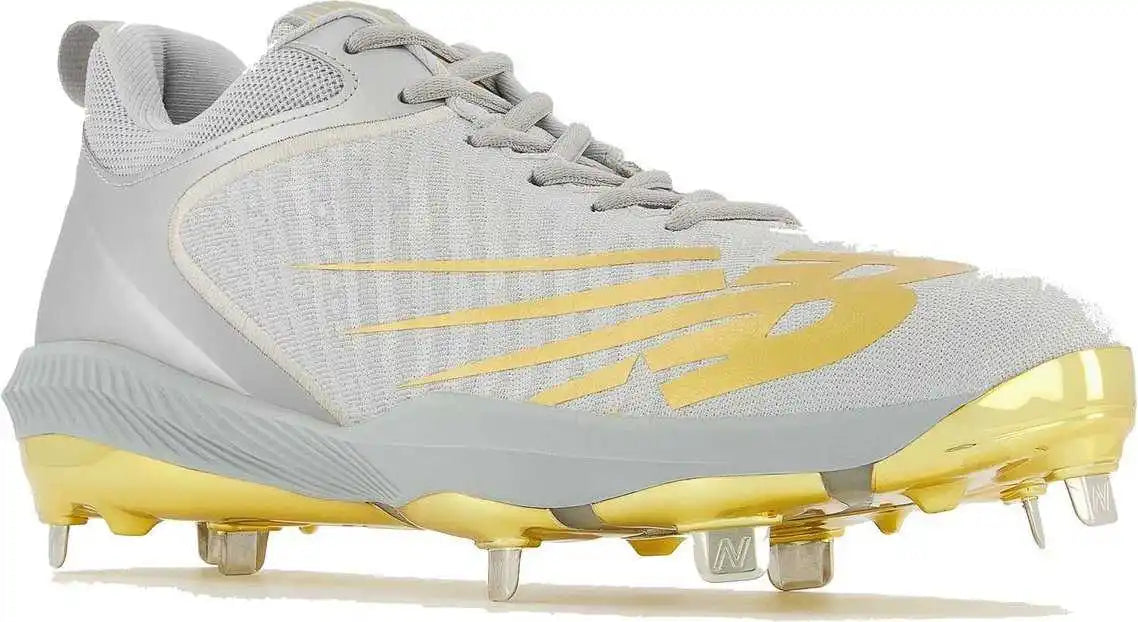 New Balance Fuelcell L4040v6 Low Cut Metal Cleat - Gray Gold