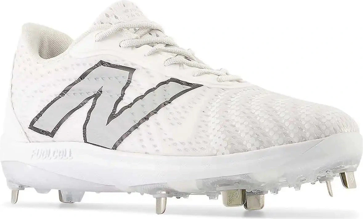 New Balance Fuelcell L4040v7 Low Cut Metal Cleat - Optic White Raincloud Cress