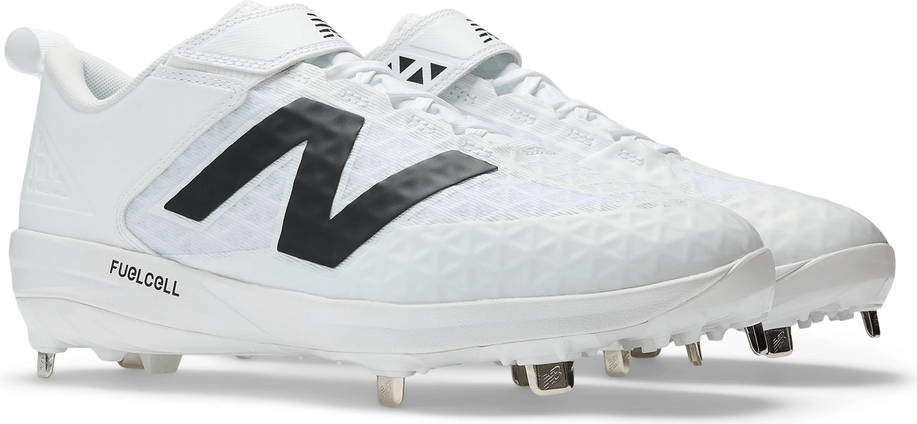 New Balance Fuelcell L4040v8 Low Cut Metal Cleat - White Black