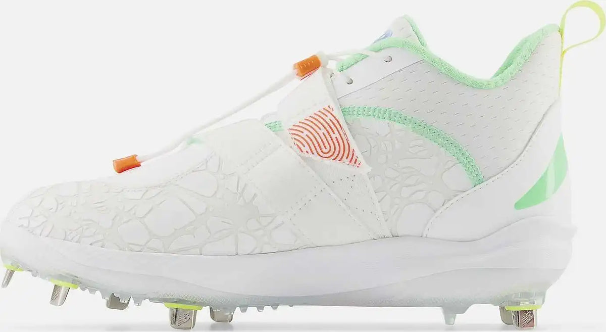 New Balance Fuelcell Lindor 2 Baseball Metal Cleats - White Green Blue