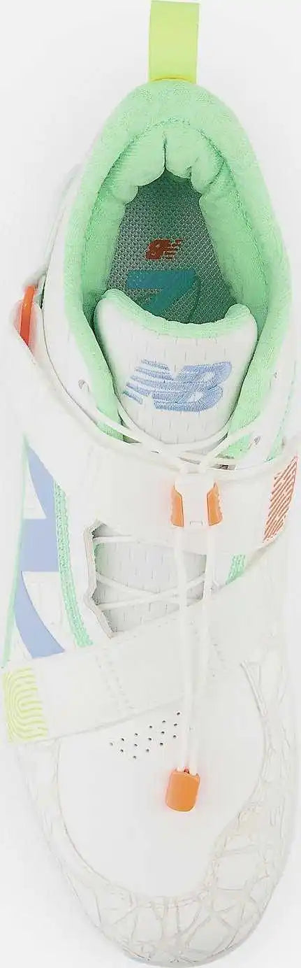 New Balance Fuelcell Lindor 2 Baseball Metal Cleats - White Green Blue