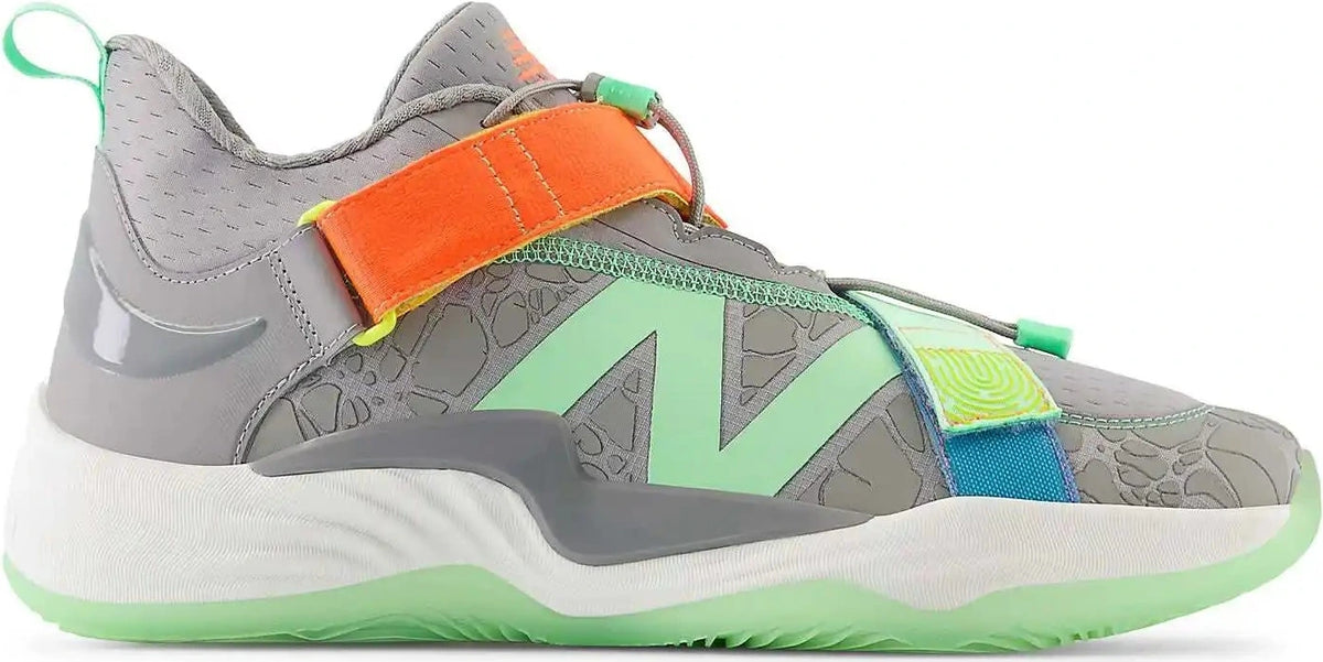 New Balance Fuelcell Lindor 2 Pre Game Turf Shoes - Gray Neon Dragonfly Electric Jade