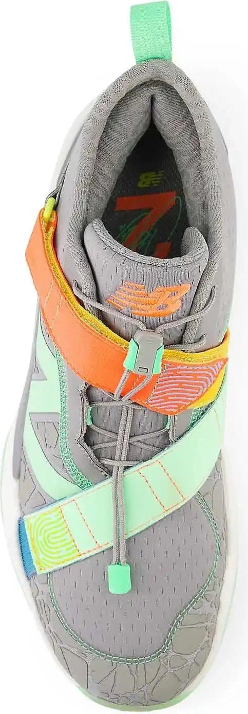New Balance Fuelcell Lindor 2 Pre Game Turf Shoes - Gray Neon Dragonfly Electric Jade