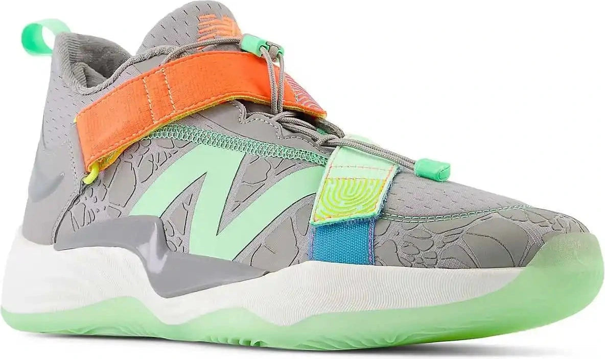 New Balance Fuelcell Lindor 2 Pre Game Turf Shoes - Gray Neon Dragonfly Electric Jade
