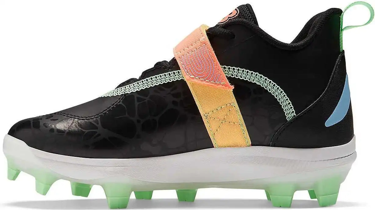 New Balance Fuelcell Lindor 2 Youth Baseball Cleats Black Neon Dragonfly