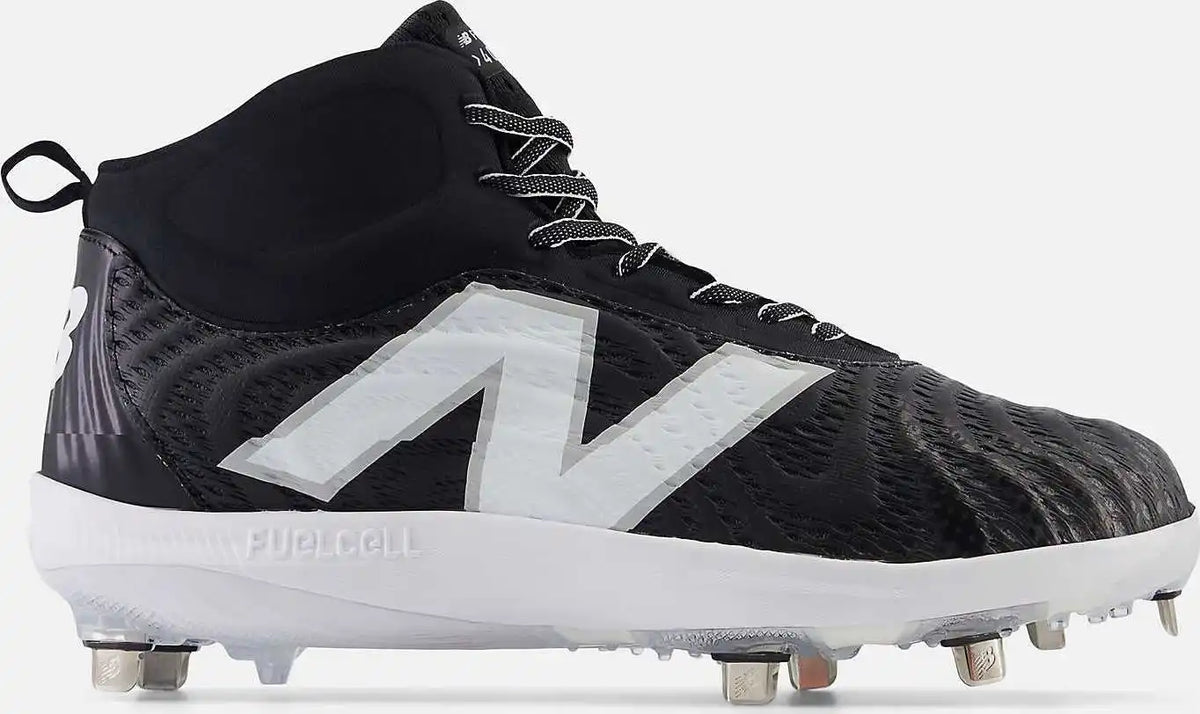 New Balance Fuelcell M4040v7 Mid Metal Cleats - Black White