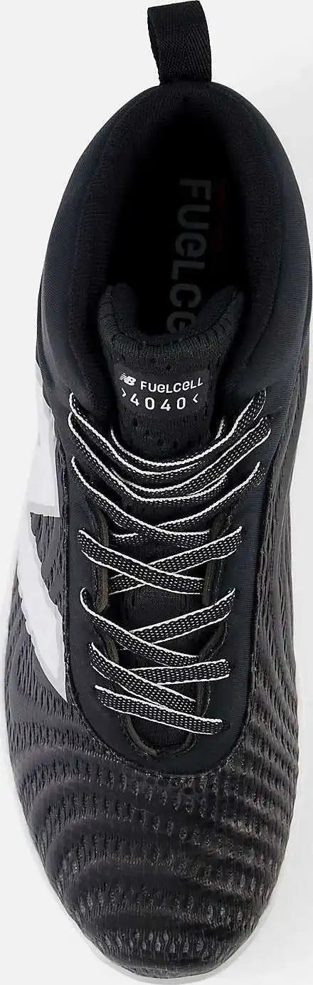 New Balance Fuelcell M4040v7 Mid Metal Cleats - Black White