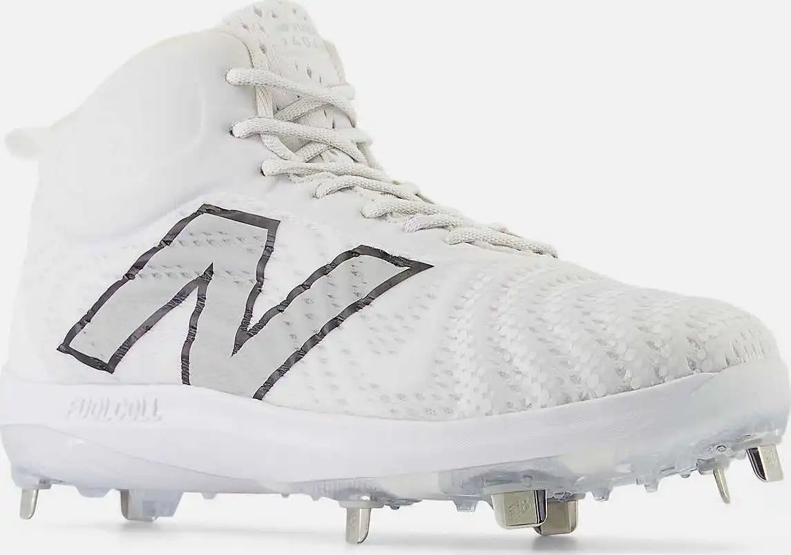 New Balance Fuelcell M4040v7 Mid Metal Cleats - White Raincloud