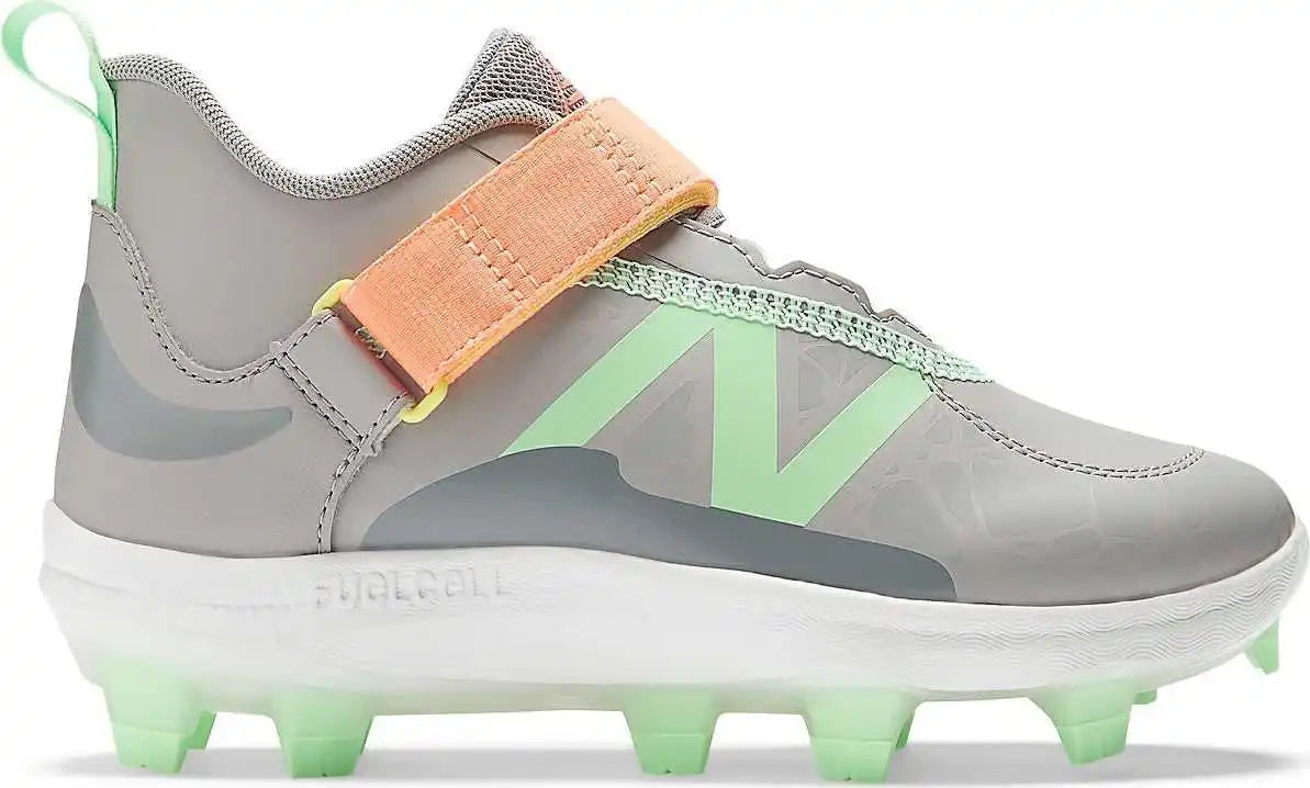 New Balance Jlindl Fuelcell Lindor 2 Youth Molded Cleats - Team Away Gray Noen Fragonfly