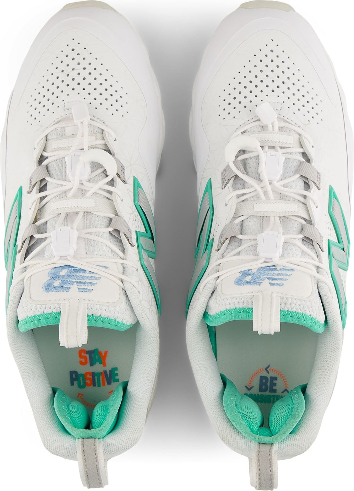 New Balance Lindor 3 Men’s Fuelcell Turf Baseball Shoes - White Grey