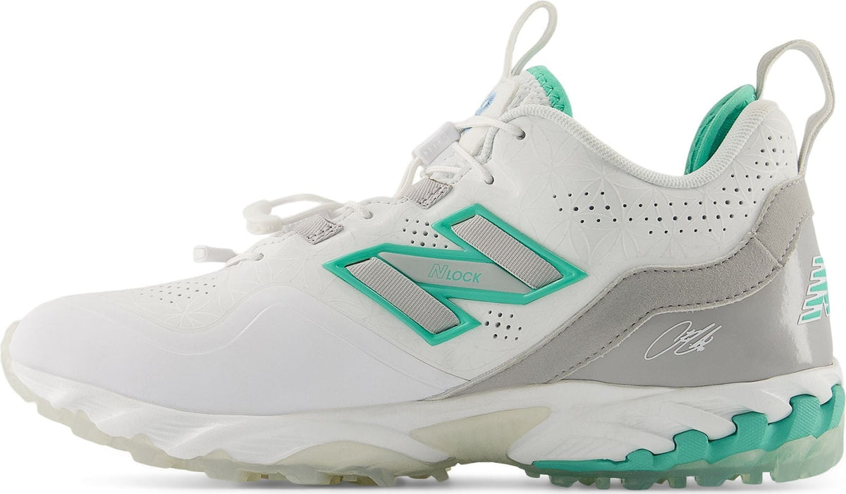 New Balance Lindor 3 Men’s Fuelcell Turf Baseball Shoes - White Grey