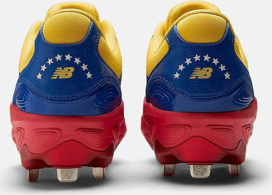 New Balance M3000v7 Men’s Fresh Foam x Metal Baseball Cleats - Royal Yellow Red