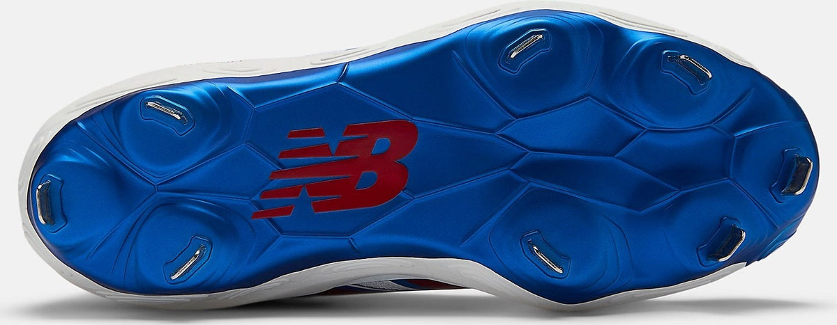 New Balance M3000v7 Men’s Fresh Foam x Metal Baseball Cleats - White Royal Red