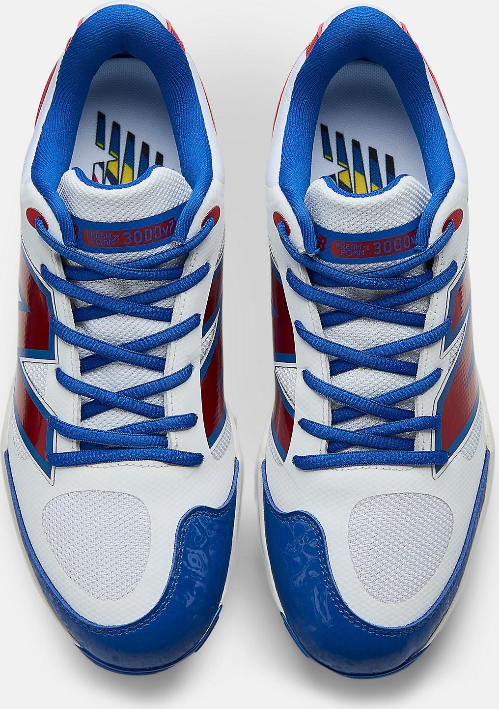 New Balance M3000v7 Men’s Fresh Foam x Metal Baseball Cleats - White Royal Red