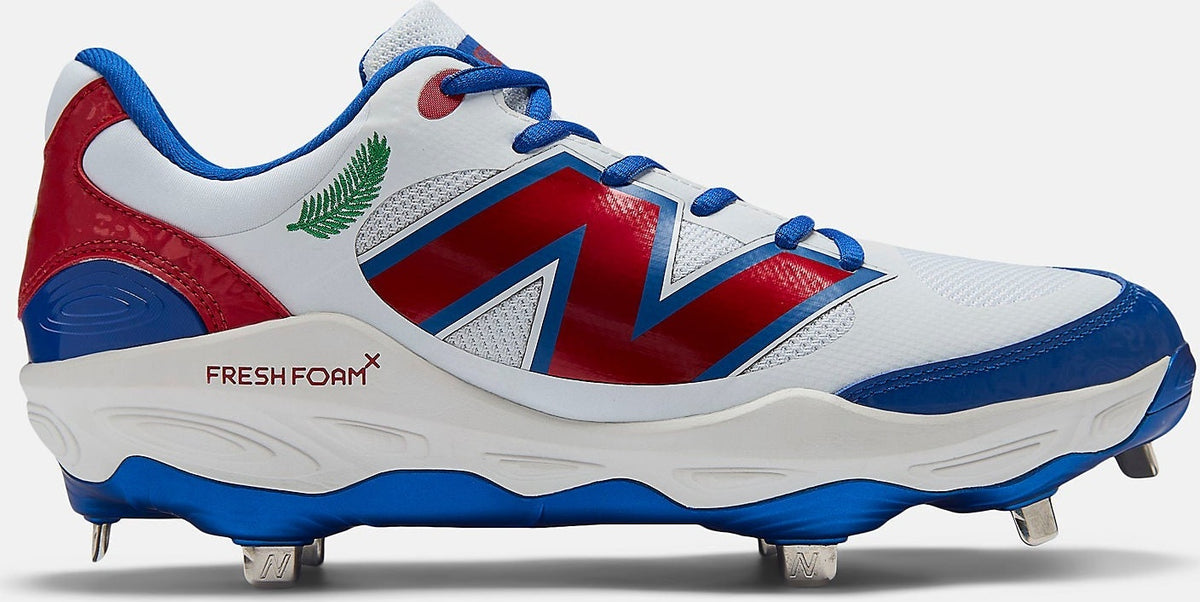 New Balance M3000v7 Men’s Fresh Foam x Metal Baseball Cleats - White Royal Red