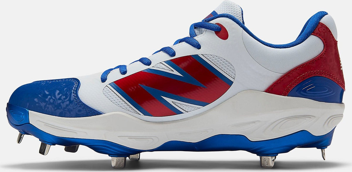 New Balance M3000v7 Men’s Fresh Foam x Metal Baseball Cleats - White Royal Red