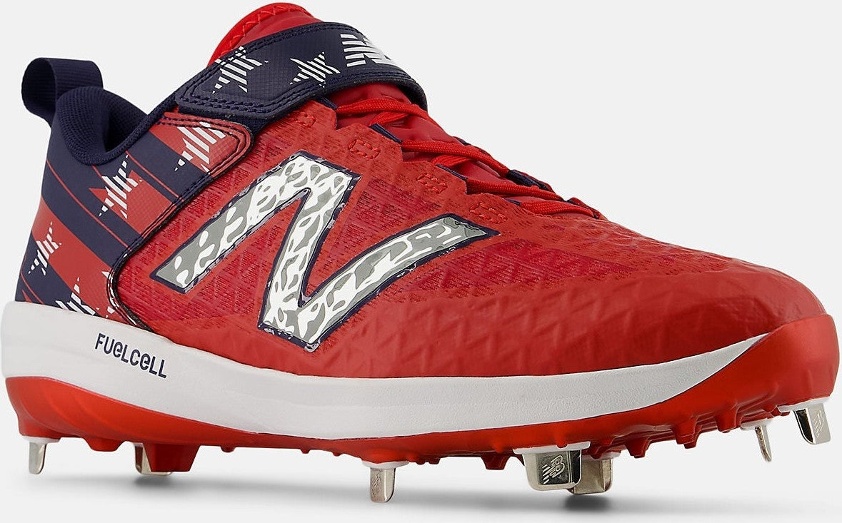 New Balance M4040v8 Men’s Fuelcell Metal Baseball Cleats - Red Navy Usa