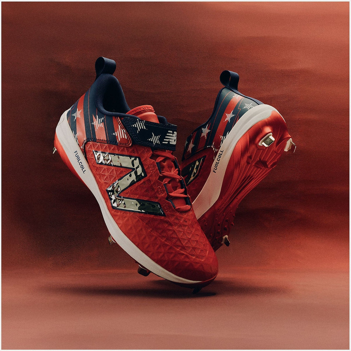 New Balance M4040v8 Men’s Fuelcell Metal Baseball Cleats - Red Navy Usa
