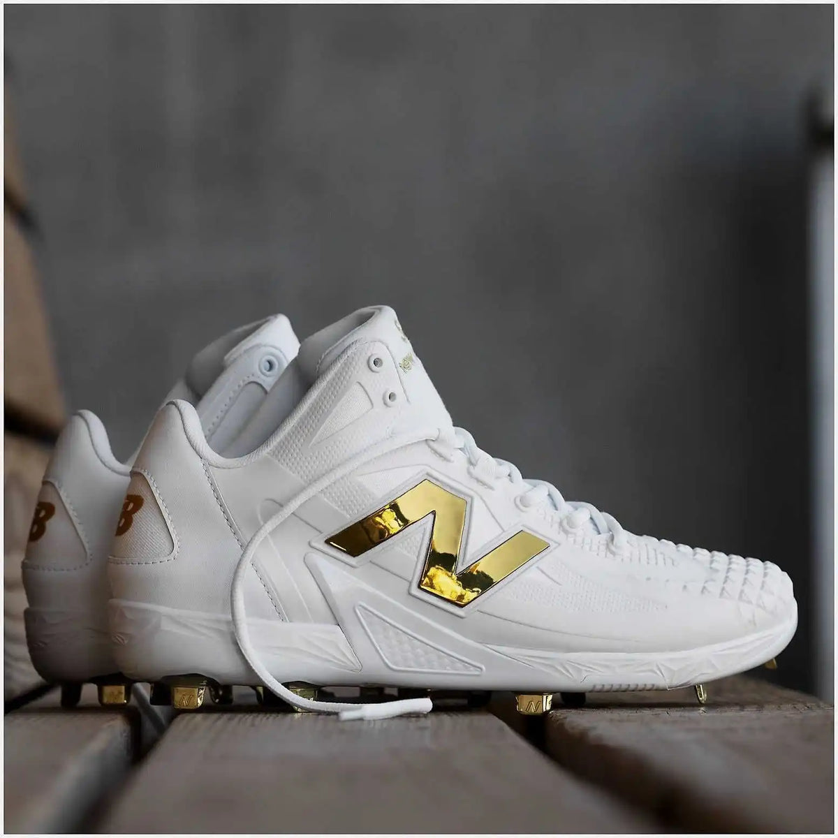 New Balance Mshowt1 Men’s Fuelcell Ohtani 1 Metal Cleat White Metalic Gold