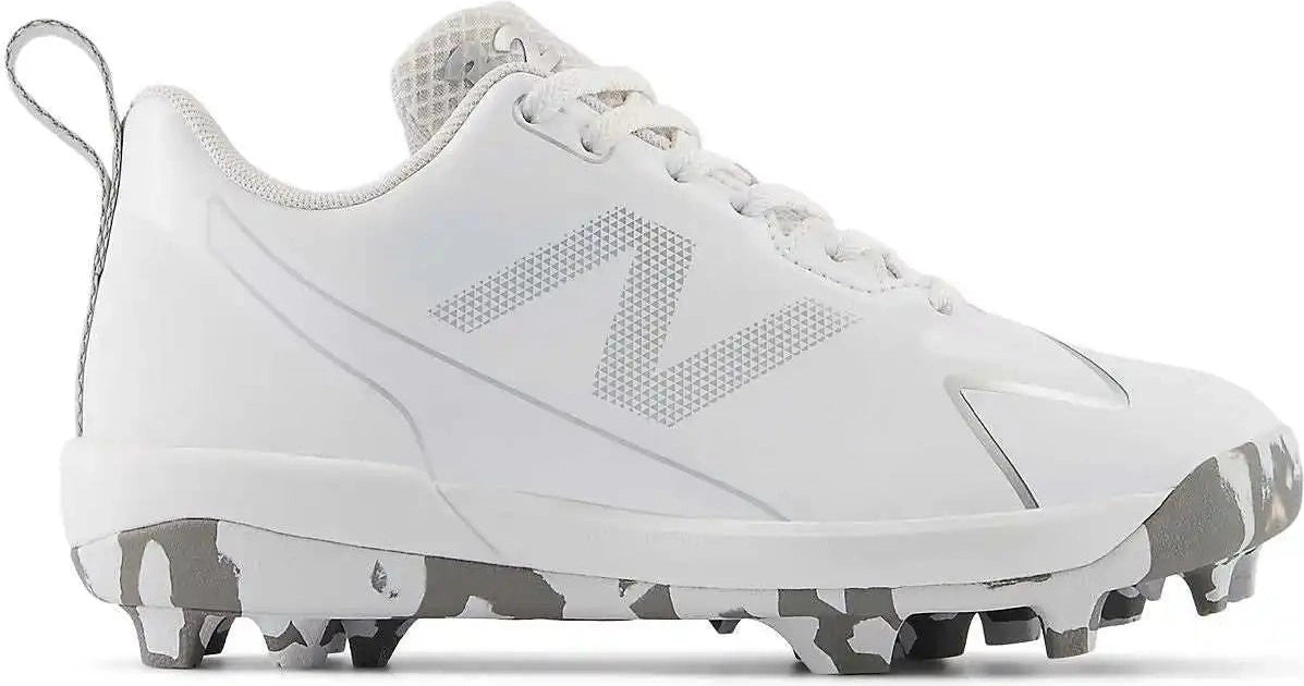 New Balance Sjrom Romero Duo Rubber Molded Girls Softball Cleats - White Silver