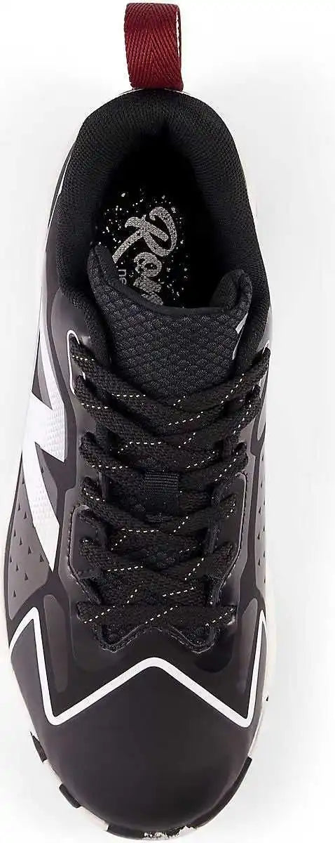 New Balance Sjrom Romero Duo Rubber Molded Girls Softball Cleats - Black White Silver