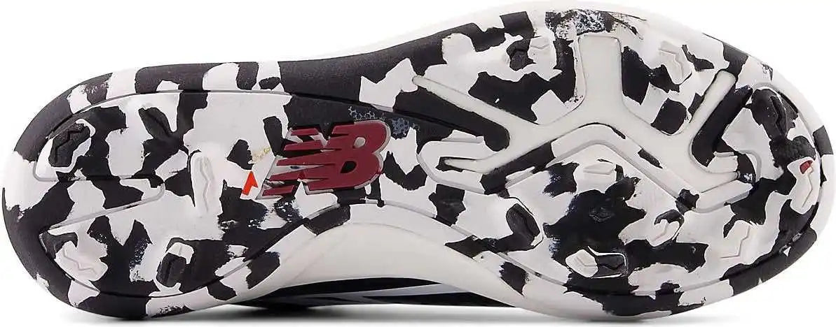 New Balance Sjrom Romero Duo Rubber Molded Girls Softball Cleats - Black White Silver