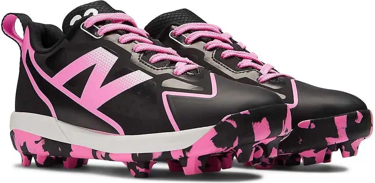 New Balance Sjrom Romero Duo Rubber Molded Girls Softball Cleats - Black Pink