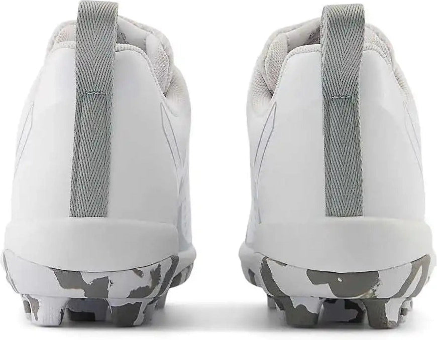 New Balance Sjrom Romero Duo Rubber Molded Girls Softball Cleats - White Silver