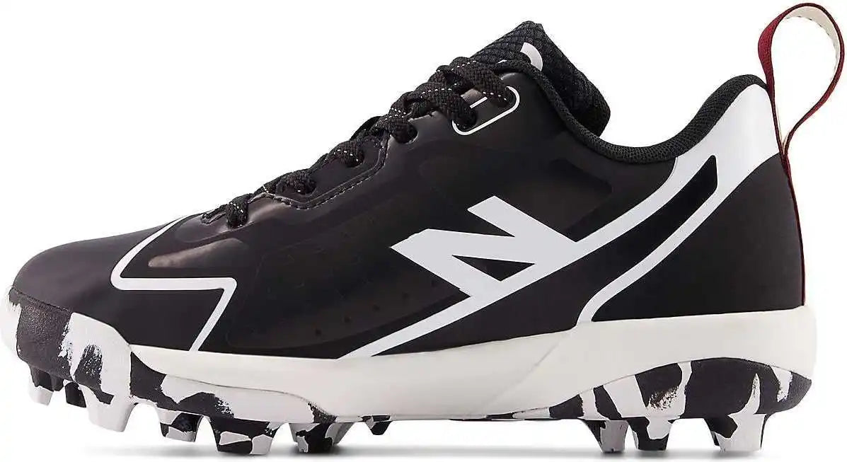 New Balance Sjrom Romero Duo Rubber Molded Girls Softball Cleats - Black White Silver