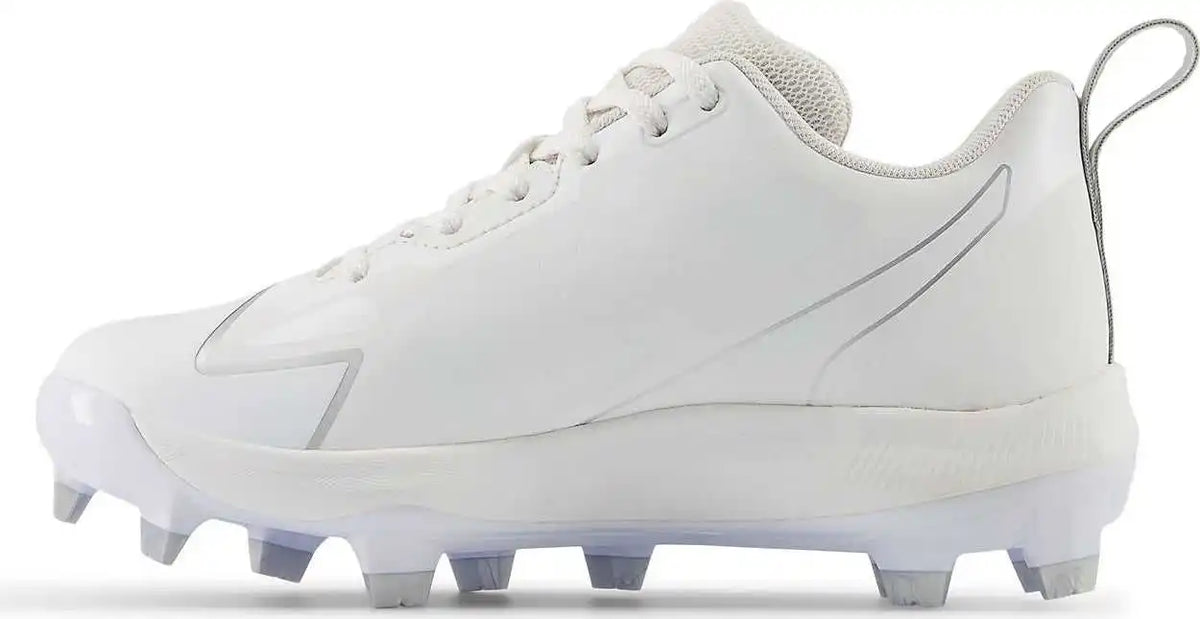 New Balance Skrom Fuelcell Romero Duo Molded Girls Softball Cleats - White Silver Metalic