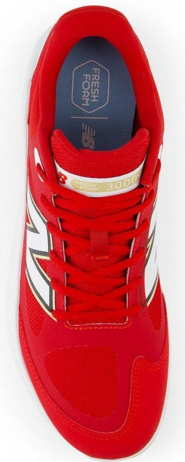 New Balance T3000v7 Men’s Fresh Foam Turf Baseball Shoes - Red White