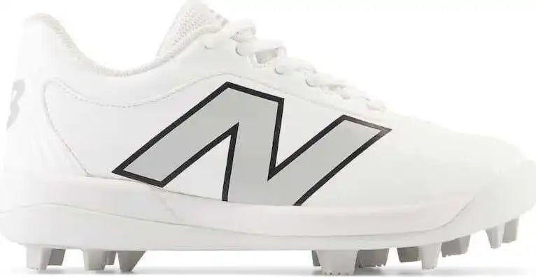 New Balance Youth J4040v7 Low Rubber Molded Cleat - White