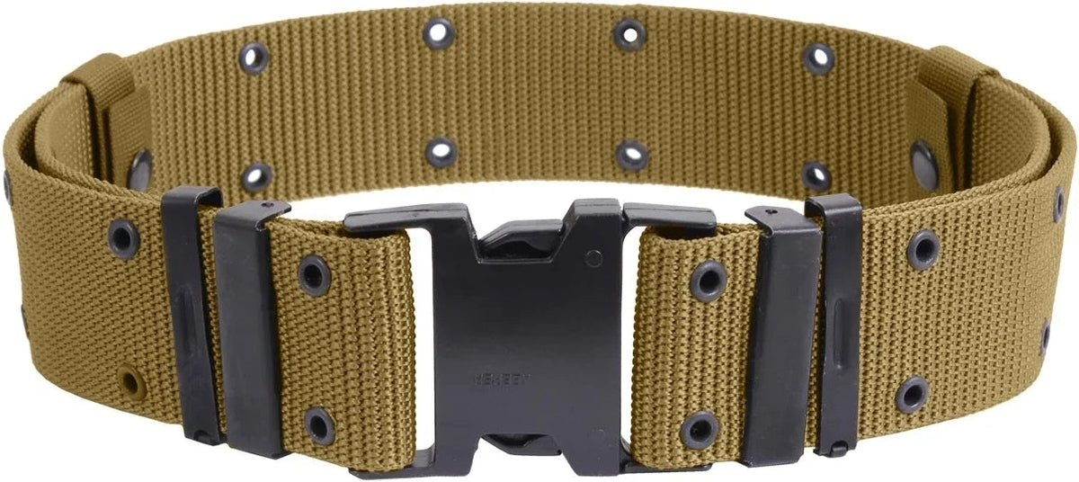New Issue Marine Corps Style Quick Release Pistol Belts - Coyote Brown / l
