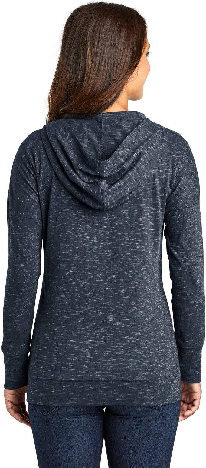 New Navy District Women's Medal Full-Zip Hoodie. DT665