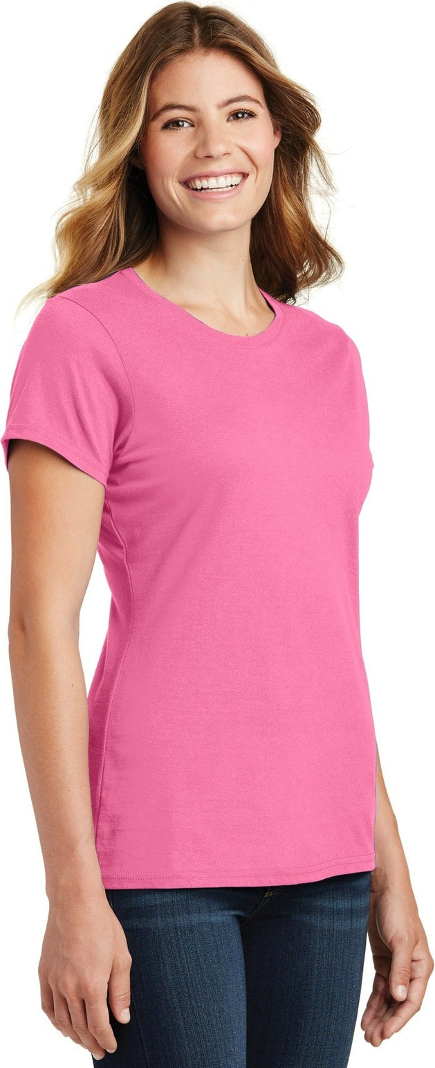 New Pink Port & Co Women's Fan Favorite Tee. LPC450