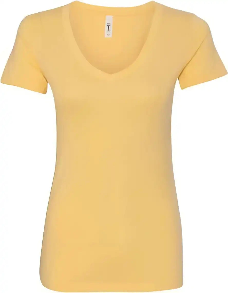Next Level 1540 Women’s Ideal v Neck t Shirt Banana Cream