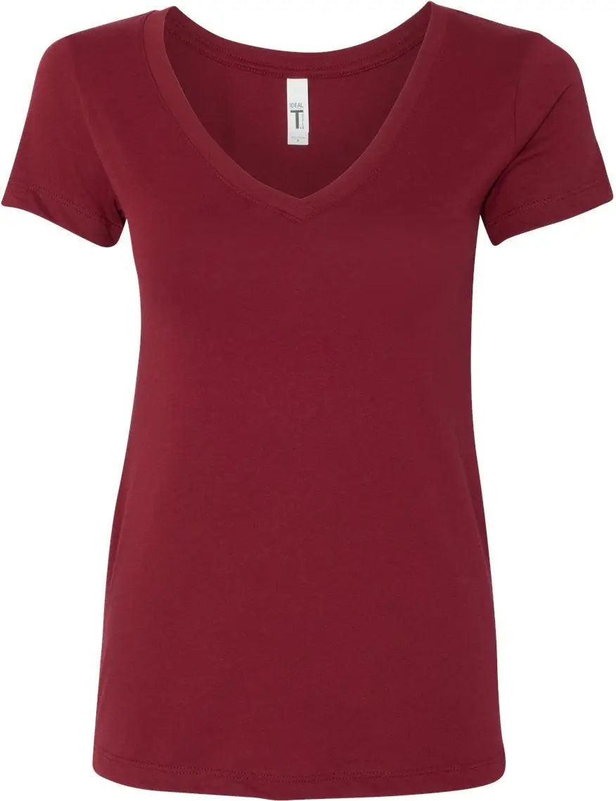 Next Level 1540 Women’s Ideal V-neck T-shirt - Cardinal - Ladies Xs