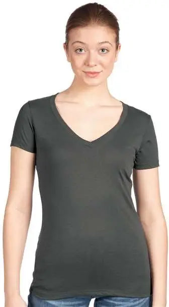 Next Level 1540 Women’s Ideal V-neck T-shirt - Dark Gray