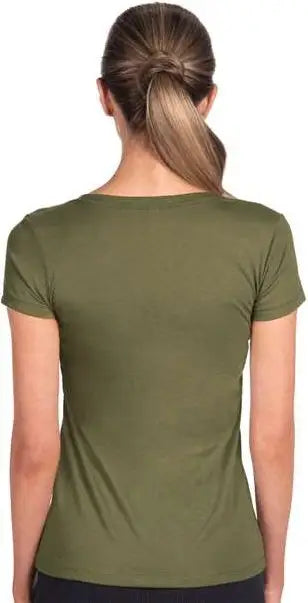 Next Level 1540 Women’s Ideal V-neck T-shirt - Military Green