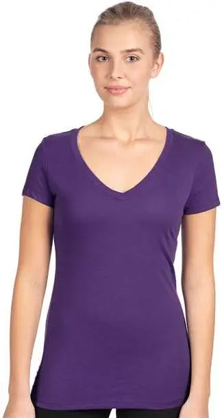 Next Level 1540 Women’s Ideal V-neck T-shirt - Purple Rush